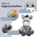 Steiff Kuscheltier Dinkie Esel, Süßes Stofftier mit Kunststoffaugen, Kinder, Jungen & Mädchen, Friends, Plüschtier – Bild 4