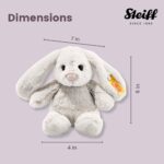 Steiff Hoppie Hase 18 cm hellgrau, Plüschtier Hase mit Schlappohren, Soft Cuddly Friends, flauschiges Stofftier  Kuscheln – Bild 2