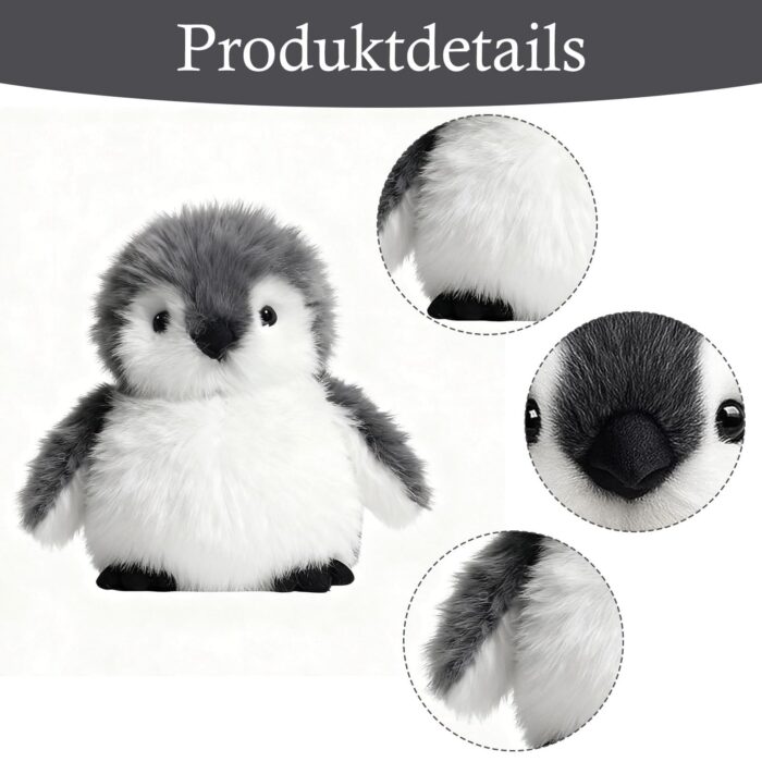 JcvPot Pinguin Kuscheltier, Weiches Stofftier Für Kinder Und Babys, Kuscheltier Pinguin Plüschtier , Plüschtier – Bild 6
