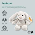 Steiff Hoppie Hase 18 cm hellgrau, Plüschtier Hase mit Schlappohren, Soft Cuddly Friends, flauschiges Stofftier  Kuscheln – Bild 3