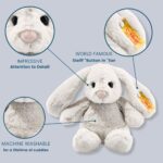 Steiff Hoppie Hase 18 cm hellgrau, Plüschtier Hase mit Schlappohren, Soft Cuddly Friends, flauschiges Stofftier  Kuscheln – Bild 4