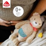 Fehn Kuscheltier Bär Bruno – Weicher Teddybär für Neugeborene als Einschlafhilfe - Stofftier zum Greife – Bild 5